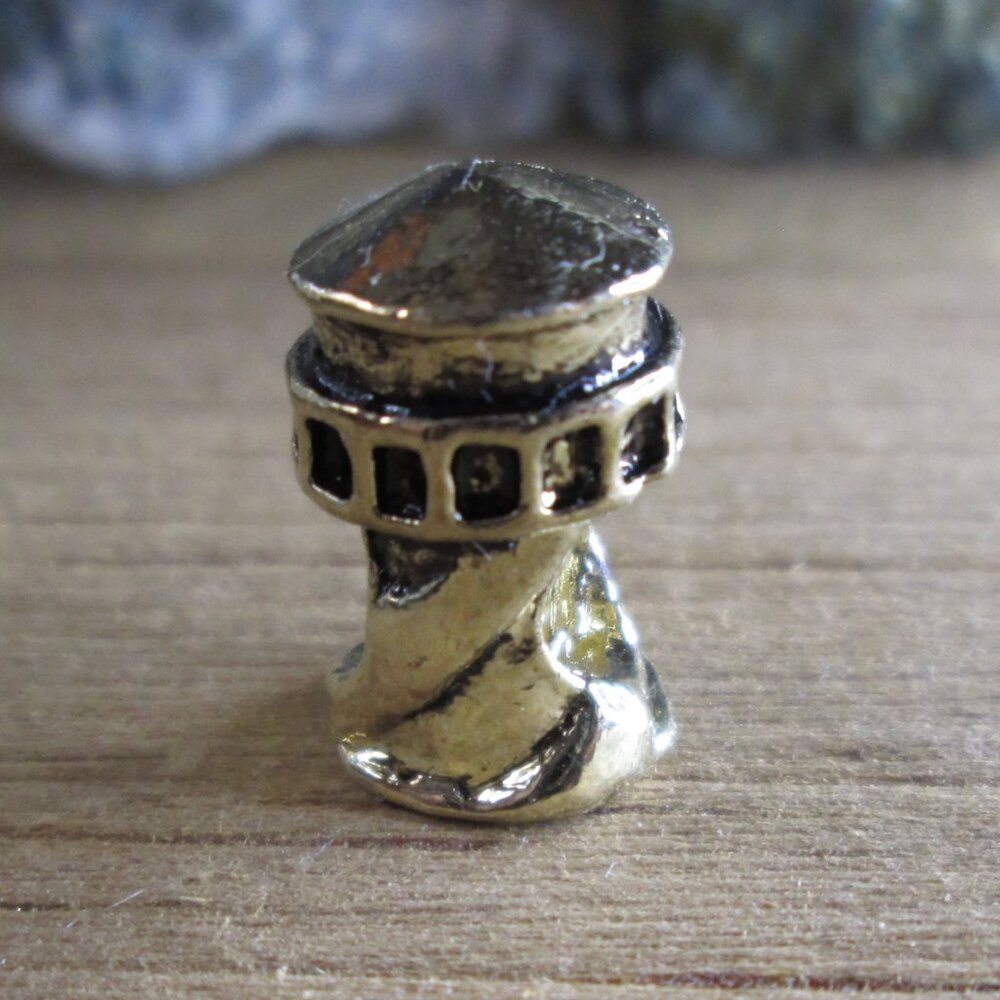 Gold Plated Sterling Silver Lighthouse European Charm